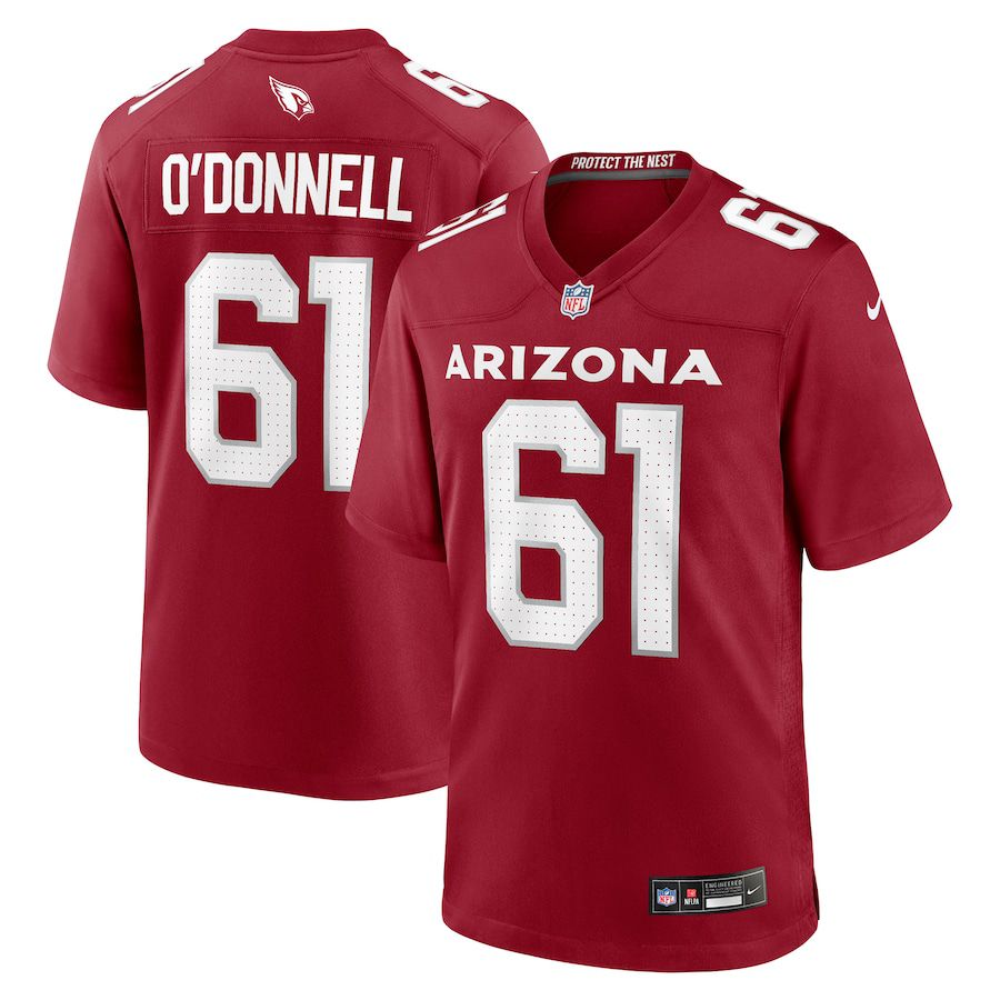 Men Arizona Cardinals #61 Carter ODonnell Nike Cardinal Team Game NFL Jersey